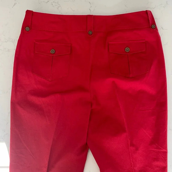 Jones New York Signature Petite Stretch Ankle Length Cotton Pants Red 12P NWOT - Picture 8 of 14